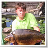 Anthony Plaul, Alter 13 Jahre mit Spiegelkarpfen 